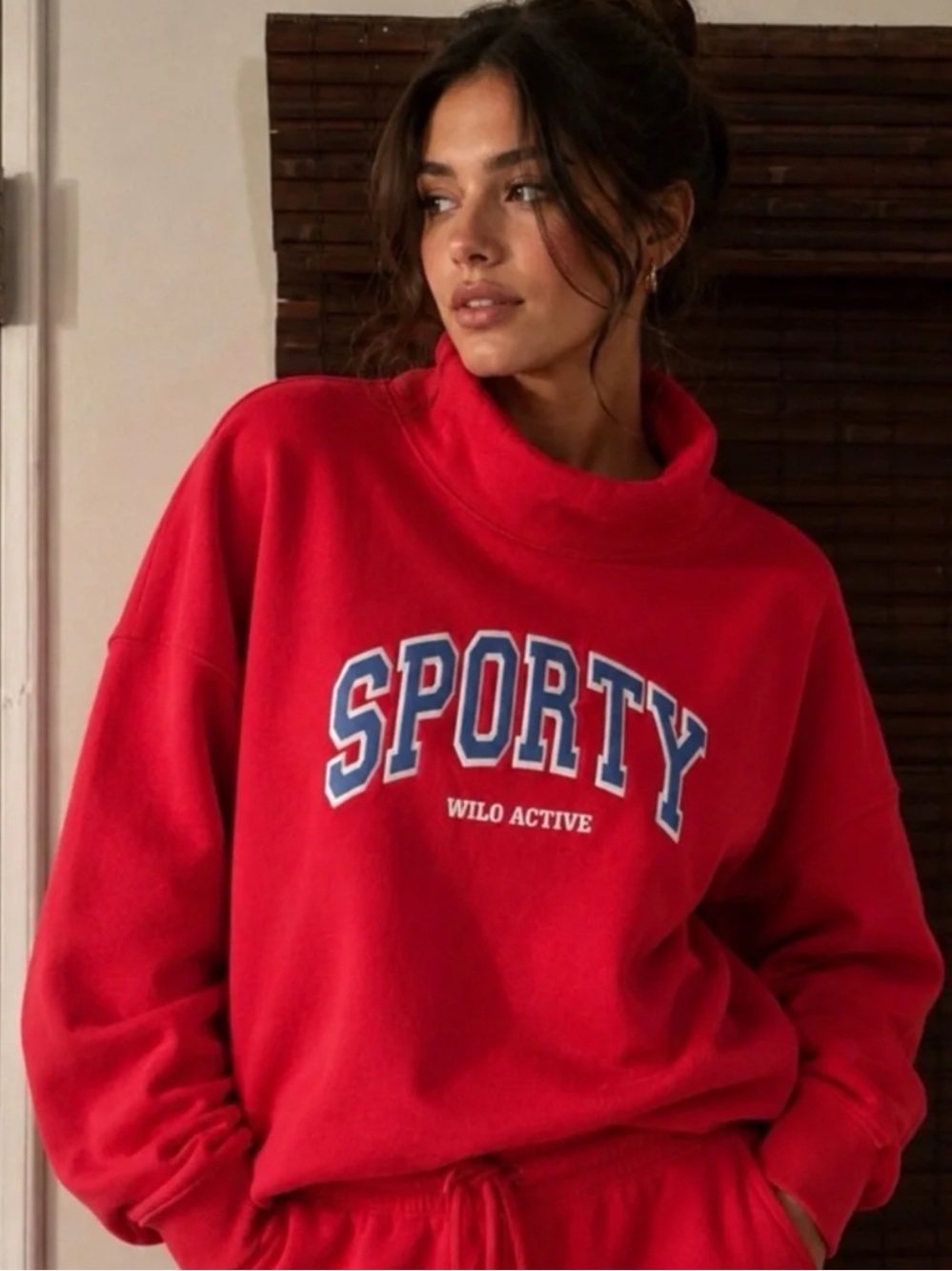 Wilo Active Sporty Pullover Sweatshirt - Red